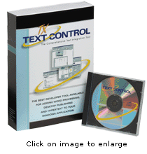 TX Text Control Box and CD-ROM - click to enlarge
