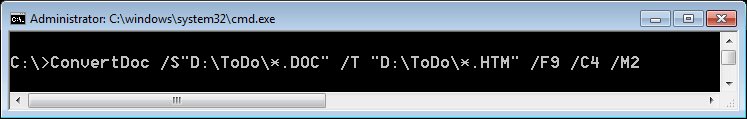 convert doc to html command line