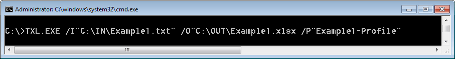 convert text to Excel command line traditional