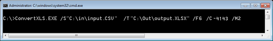 convert csv to xlsx command line