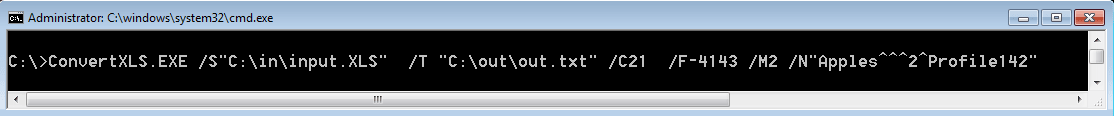 convert excel to txt command line