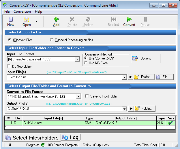 'Convert XLS' New User Interface