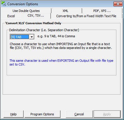 CSV file define the delimitation character