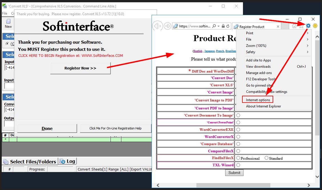 Modify IE options part 1