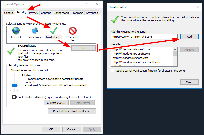 Modify IE options part 2