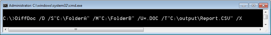 command line folder comparison example